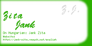 zita jank business card